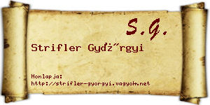 Strifler Györgyi névjegykártya