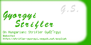 gyorgyi strifler business card